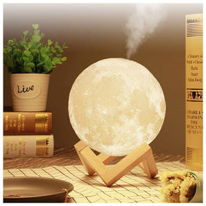 Lampara Luna Humidificadora 3D